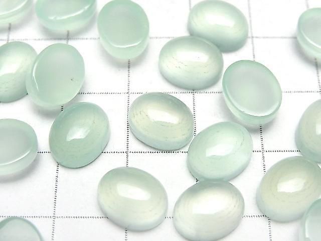 【動画】ミントグリーンカルセドニーAAA オーバル カボション10×8mm 5個 サムネイル2