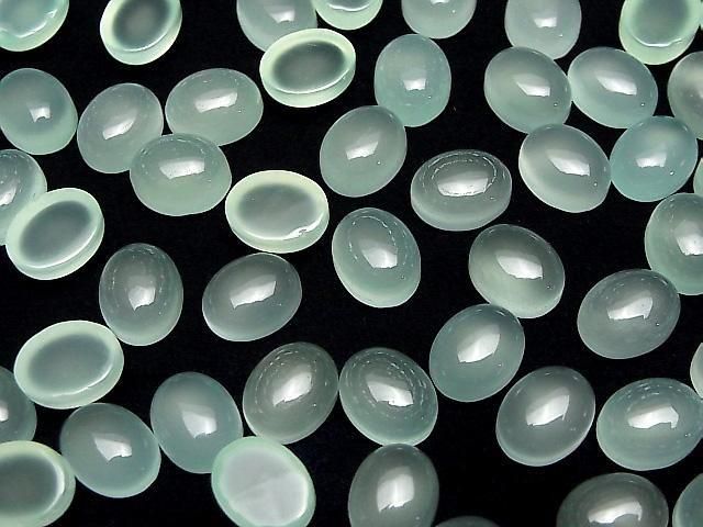 【動画】ミントグリーンカルセドニーAAA オーバル カボション10×8mm 5個 サムネイル4
