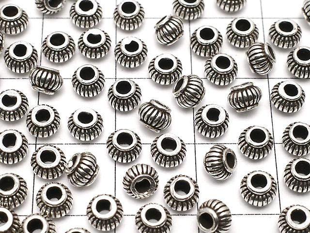 Silver925 ロンデル3.5×4.5×4.5mm いぶし 5粒 サムネイル3