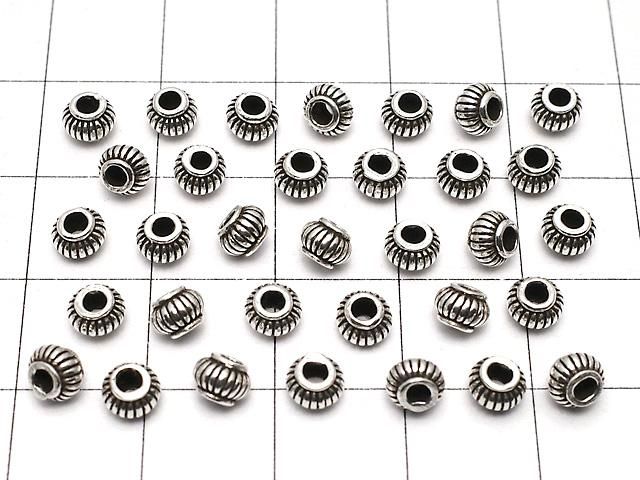 Silver925 ロンデル3.5×4.5×4.5mm いぶし 5粒 サムネイル4