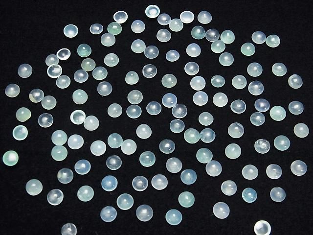 【動画】宝石質ペルー産ブルーオパールAAA- ルース ラウンドカボション4×4mm 10個 サムネイル4