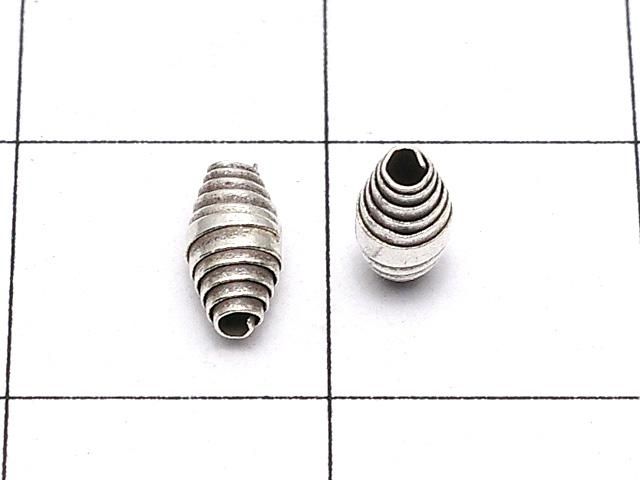 カレンシルバー 模様入りロンデル6×3×3mm いぶし 5粒 サムネイル2