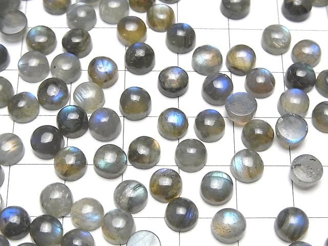 【動画】ラブラドライトAA++ ラウンド カボション6×6mm 10個 サムネイル4