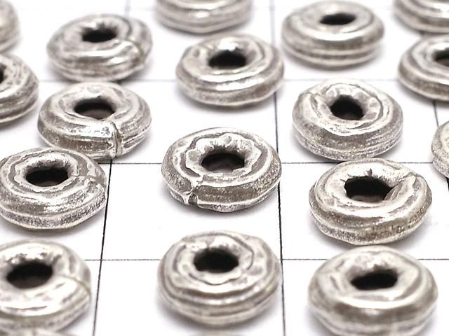 カレンシルバー 模様入りロンデル7×7×2.5mm いぶし 3粒 サムネイル2