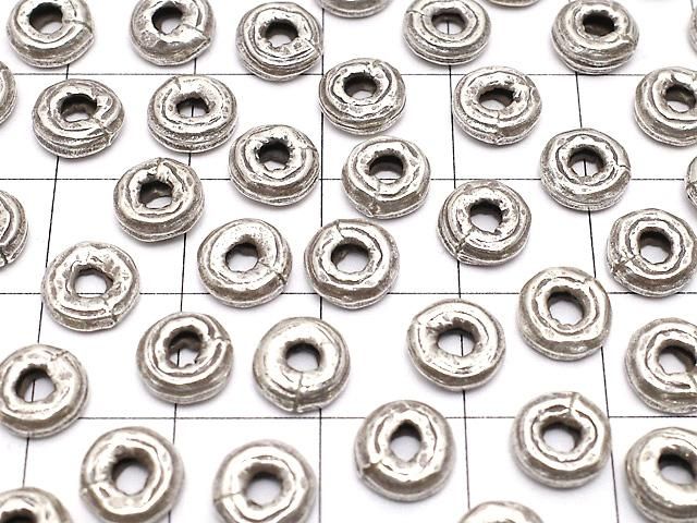 カレンシルバー 模様入りロンデル7×7×2.5mm いぶし 3粒 サムネイル3