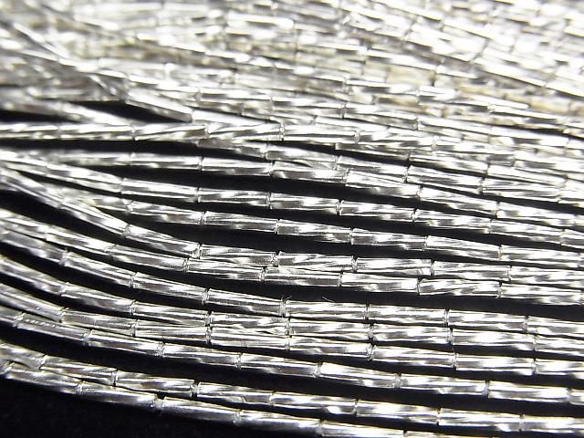 カレンシルバー チューブ4×1×1mm ホワイトシルバー 1連(約66cm)の画像