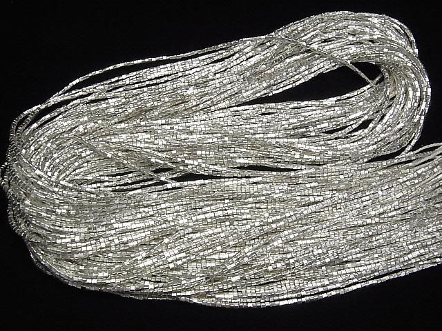 カレンシルバー キューブ1.5×1.5×1.5mm ホワイトシルバー 1/4連~1連(約68cm) サムネイル4