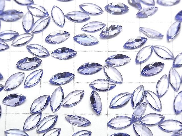 【動画】宝石質タンザナイトAAA ルース マーキスファセットカット8×4mm 2粒 サムネイル3