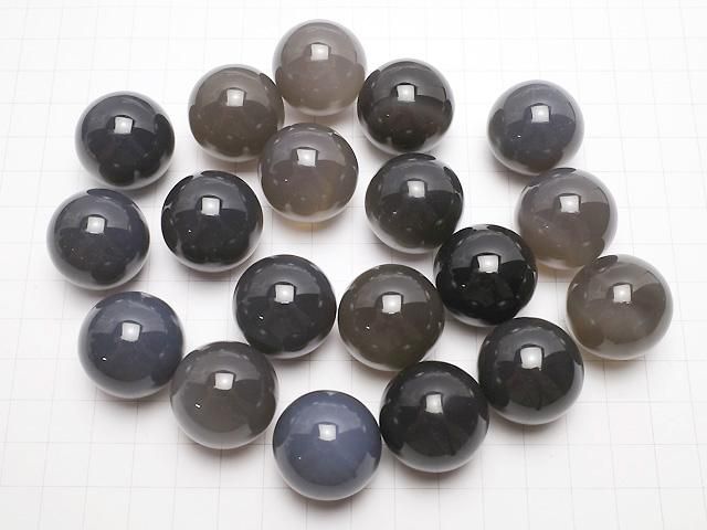 【動画】グレーオニキス スフィア・ラウンド25mm 1個 サムネイル4