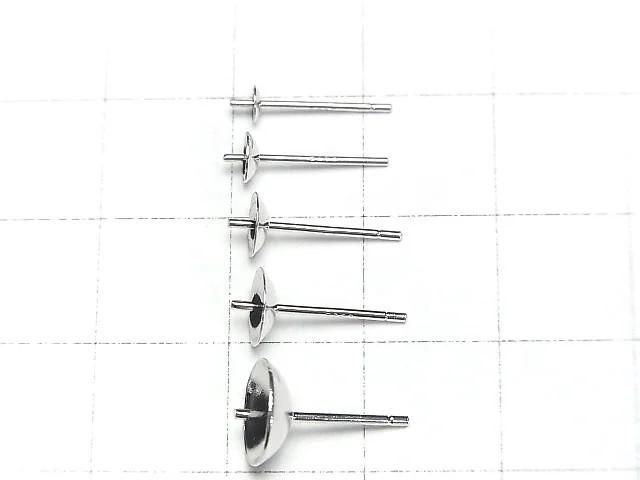 【動画】Silver925 皿付き直結ピアスポスト&キャッチ 【3mm】【4mm】【5mm】【6mm】【8mm】 ロジウム 3ペア サムネイル2