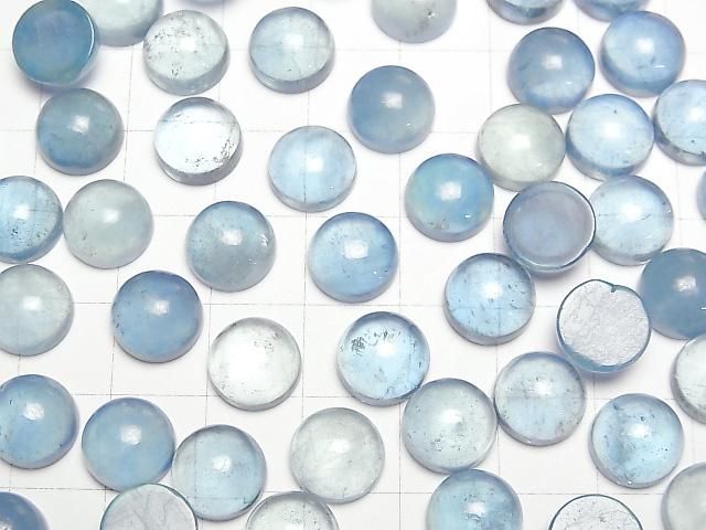 【動画】アクアマリンAA++ ラウンド カボション10×10mm 3個 サムネイル4