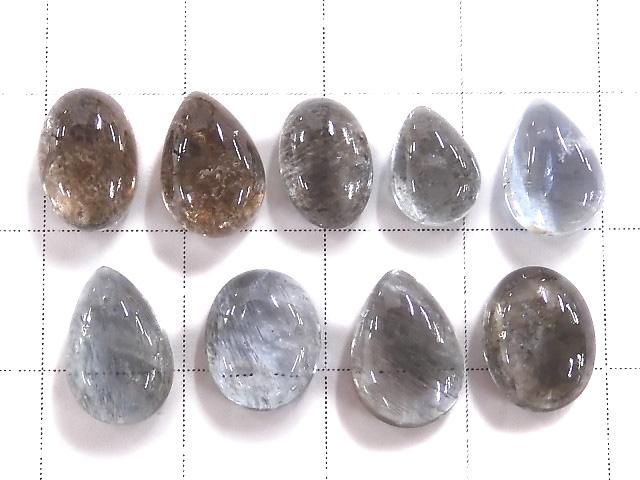 【動画】【1点もの】宝石質モスアクアマリンAAA カボション 9個セット NO.2 サムネイル2