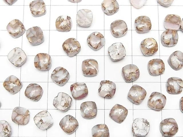 【動画】コッパーピンクオパールAAA スクエア カボション6×6mm 5個 サムネイル4