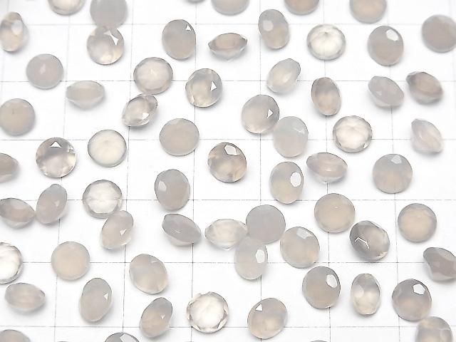【動画】宝石質グレーオニキスAAA ルース ラウンドファセットカット6×6mm 5粒 サムネイル4