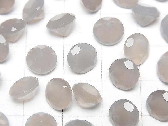 【動画】宝石質グレーオニキスAAA ルース ラウンドファセットカット8×8mm 3粒 サムネイル2