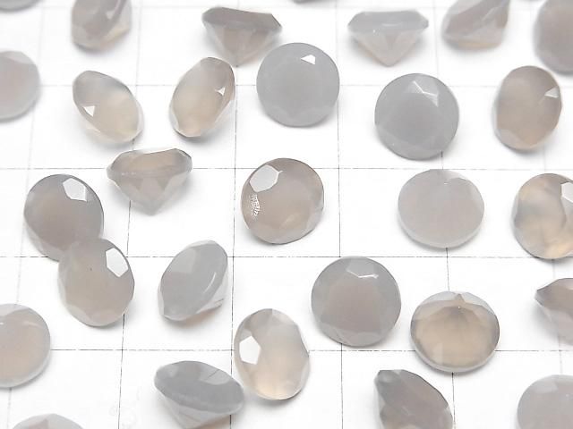【動画】宝石質グレーオニキスAAA ルース ラウンドファセットカット8×8mm 3粒 サムネイル3
