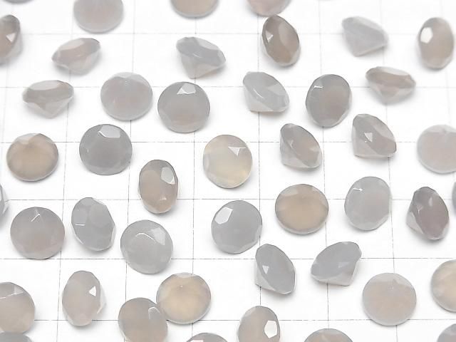 【動画】宝石質グレーオニキスAAA ルース ラウンドファセットカット8×8mm 3粒 サムネイル4