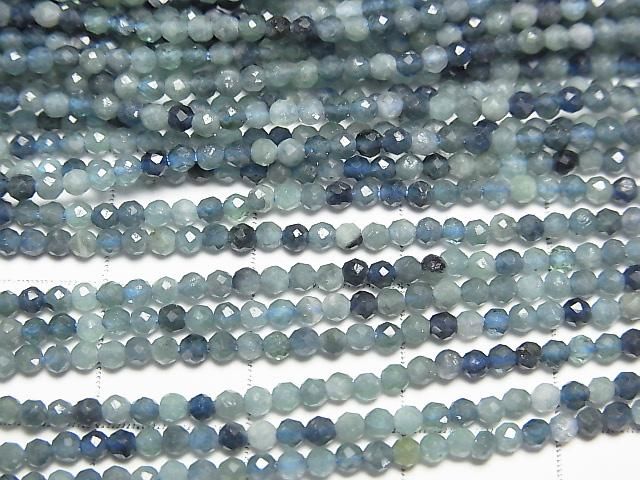 【動画】【素晴らしい輝き】インディゴライトトルマリンAA++ ラウンドカット2mm 1連(約37cm) サムネイル2
