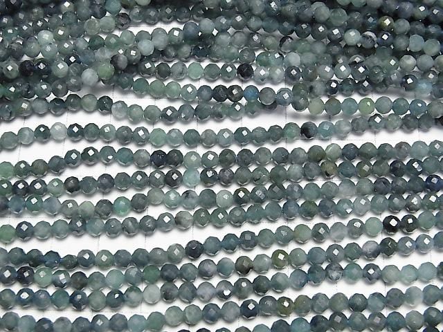 【動画】【素晴らしい輝き】インディゴライトトルマリンAA++ ラウンドカット4mm 1連(約37cm) サムネイル3