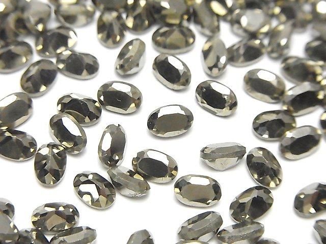 【動画】パイライト ルース オーバルファセットカット6×4mm 5粒の画像