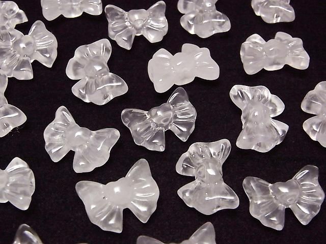【動画】ローズクォーツAAA リボンモチーフ12×15mm 【横穴】 2個 サムネイル3