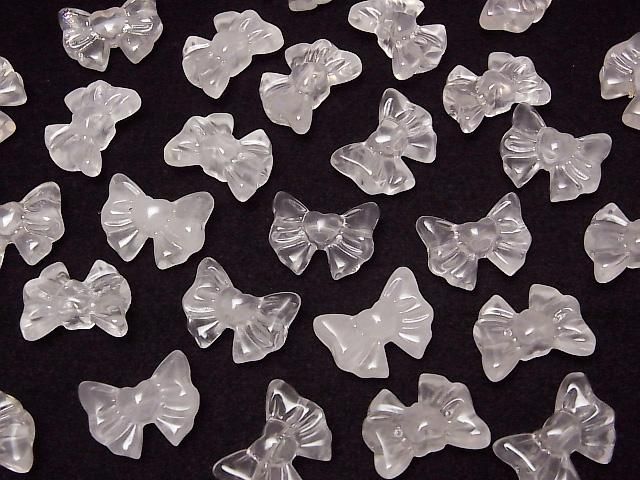 【動画】ローズクォーツAAA リボンモチーフ12×15mm 【横穴】 2個 サムネイル4