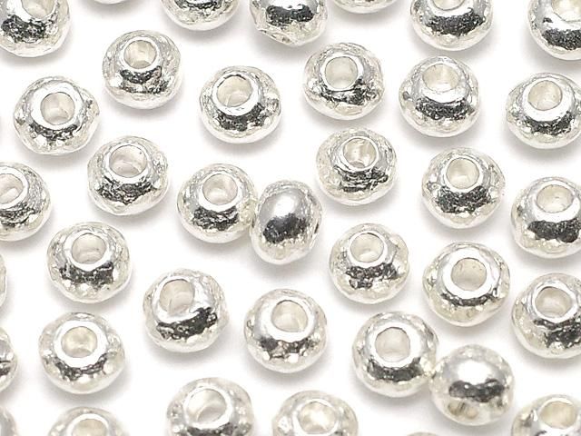 カレンシルバー ロンデル3.5×3.5×2.5mm ホワイトシルバー 5粒の画像