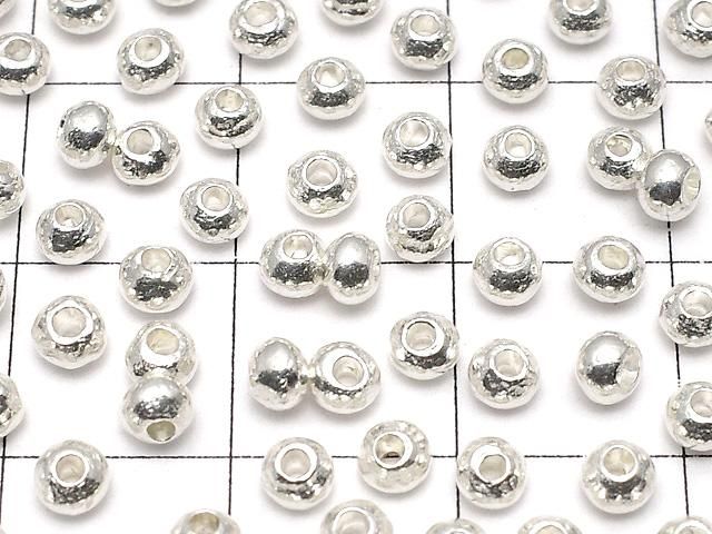 カレンシルバー ロンデル3.5×3.5×2.5mm ホワイトシルバー 5粒 サムネイル3