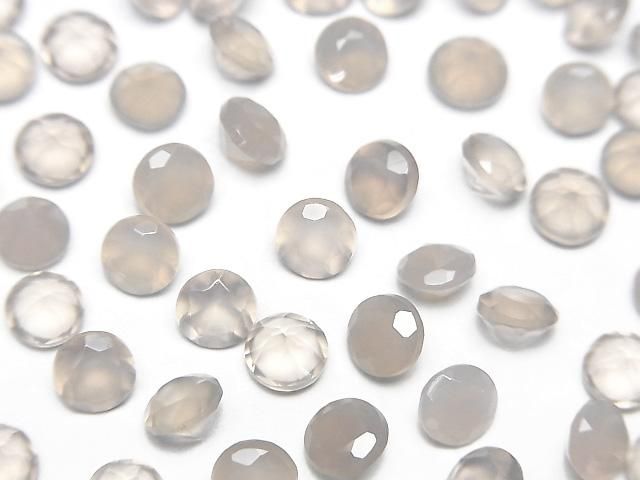 【動画】宝石質グレーオニキスAAA ルース ラウンドファセットカット5×5mm 10粒の画像