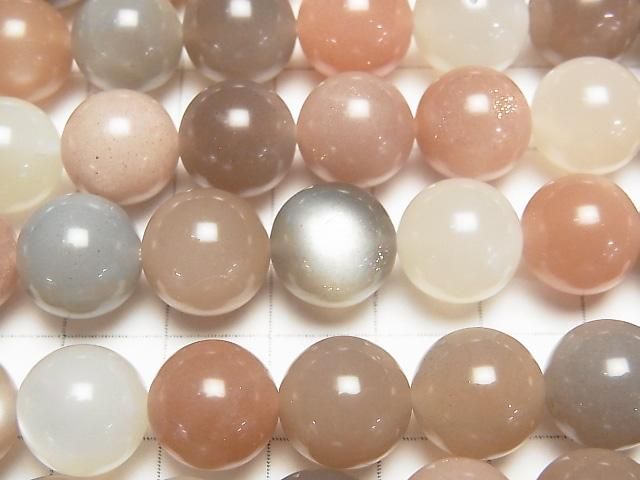 【動画】マルチカラームーンストーンAAA- ラウンド12mm 半連/1連(約36cm) サムネイル2