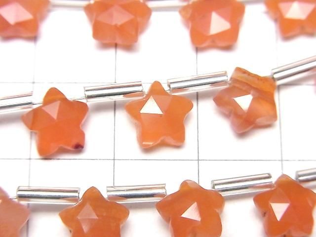 【動画】宝石質カーネリアンAA++ スターカット8×8mm 1連(8粒) サムネイル2