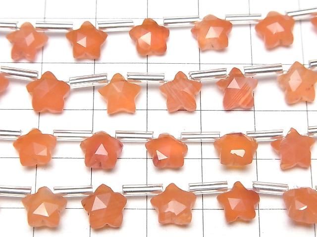【動画】宝石質カーネリアンAA++ スターカット8×8mm 1連(8粒) サムネイル3