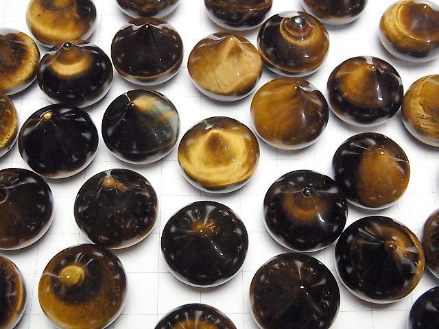 【動画】イエロータイガーアイAA++ 宝珠(マニ)19×20×20mm 1個 サムネイル4