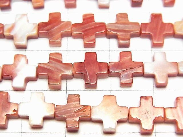 【動画】スパイニーオイスターシェル クロス(十字架)8×8mm 1/4連~1連(約38cm) サムネイル2