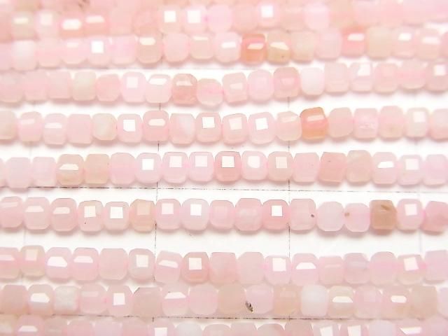 【動画】【素晴らしい輝き】ピンクオパールAAA- キューブカット2×2×2mm 1連(約37cm) サムネイル2