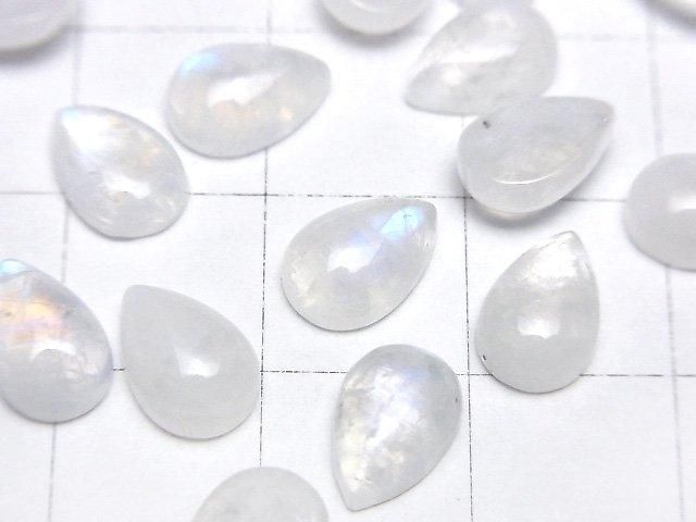 【動画】宝石質レインボームーンストーンAA++ ペアシェイプ カボション9×6mm 5個 サムネイル2