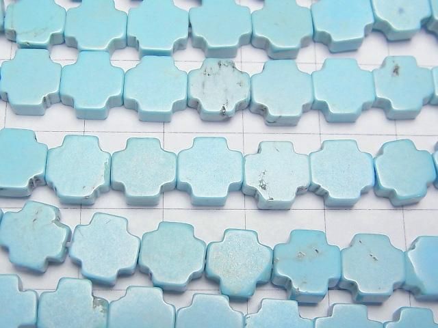 【動画】マグネサイトターコイズ クロス8×8mm 1連(約37cm) サムネイル2