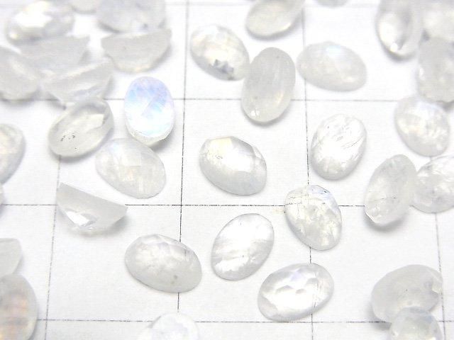 【動画】宝石質レインボームーンストーンAAA- オーバル カボションカット6×4mm 5個 サムネイル2