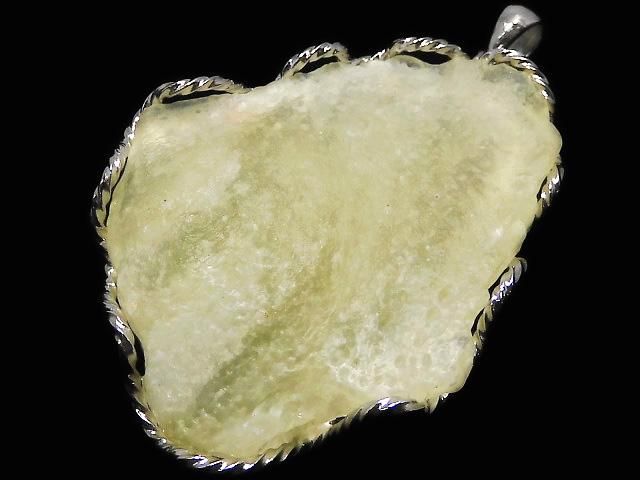 【動画】【1点もの】リビアングラス ラフロックタンブル 大粒ペンダントトップ SILVER925製 NO.310の画像
