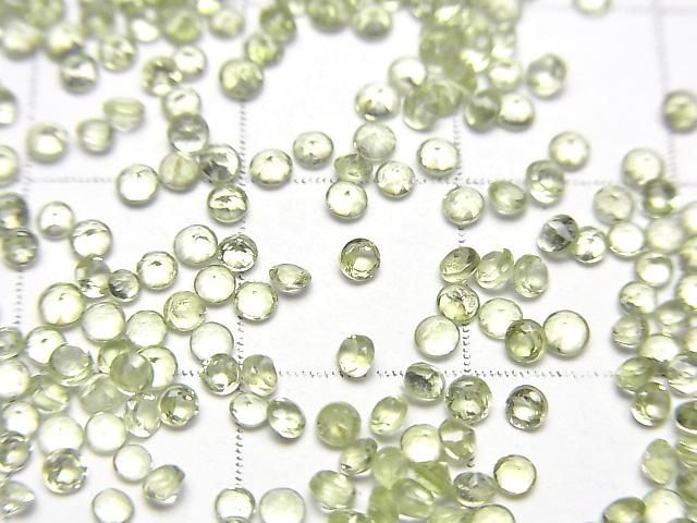 【動画】宝石質ペリドットAAA ルース ラウンドファセットカット2×2mm 10粒 サムネイル2