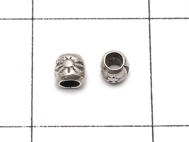 カレンシルバー 模様入りロンデル2.5×2.5×2.5mm 10粒 サムネイル2