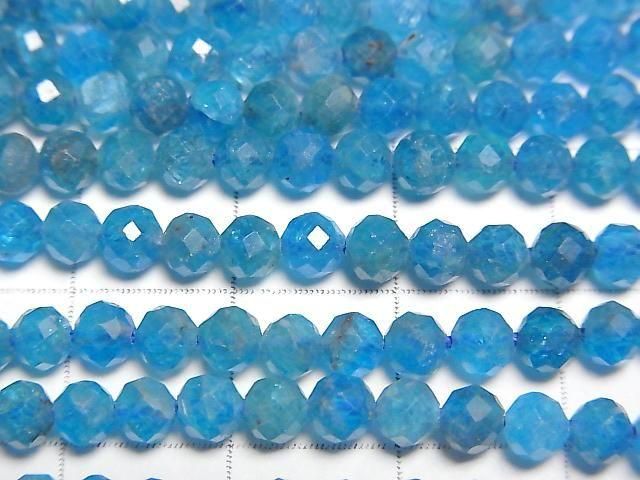 【動画】【素晴らしい輝き】ネオンブルーアパタイトAA++ ラウンドカット4mm 1連(約36cm) サムネイル2