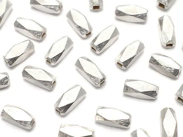 カレンシルバー カット入りチューブ7×3×3mm ホワイトシルバー 4粒の画像