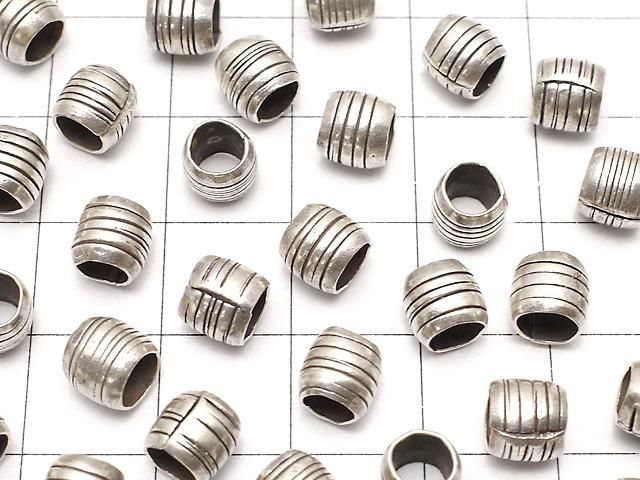 カレンシルバー 模様入りロンデル6×6×6mm 2個 サムネイル3