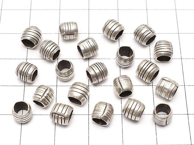 カレンシルバー 模様入りロンデル6×6×6mm 2個 サムネイル4