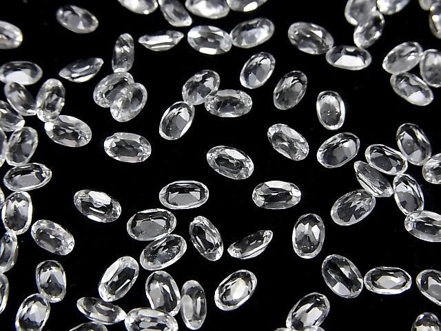 【動画】宝石質ホワイトトパーズAAA ルース オーバルファセットカット5×3mm 10粒 サムネイル4