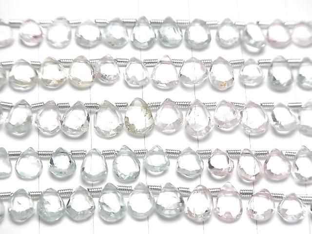 【動画】宝石質ベリルミックスAA++ ペアシェイプ ブリオレットカット 半連/1連(約18cm) サムネイル3