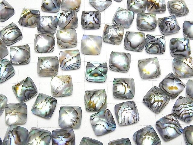 【動画】アバロンシェル×クリスタルAAA シュガーローフカット10×10mm 2個 サムネイル3