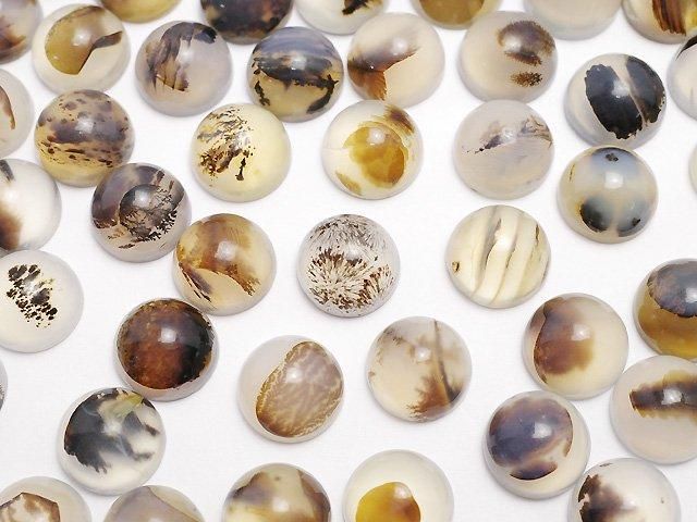 【動画】モンタナモスアゲートAA++ ラウンド カボション8×8mm 5個の画像