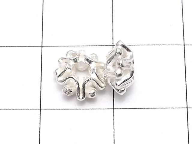 カレンシルバー ロンデル8×8×3.5mm ホワイトシルバー 2個 サムネイル2